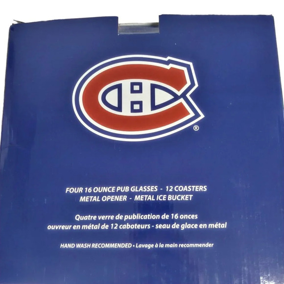NHL Montreal Canadiens Ice Bucket Set, Glasses, Coasters, Opener, Ice Bucket NWT - Picture 5 of 5
